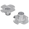Vidaxl tuerca t estampada 2 uds plata m6 mm acero