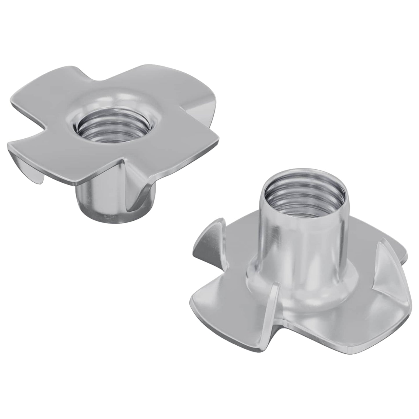 Vidaxl tuerca t estampada 2 uds plata m6 mm acero