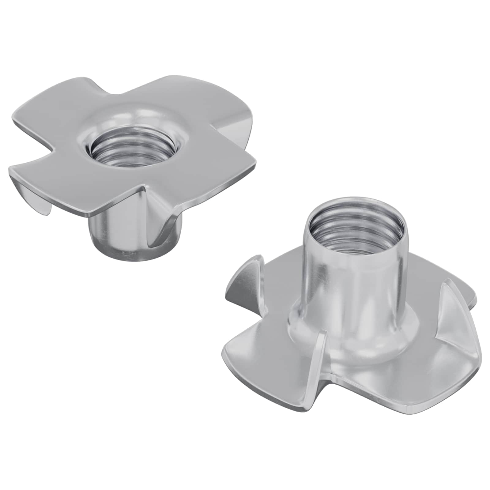Vidaxl tuerca t estampada 2 uds plata m6 mm acero