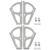 Vidaxl flip lade scharnier 2 pcs zilver 235 x 155 x 30 mm ijzer