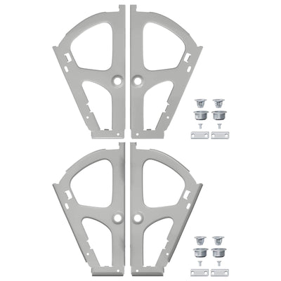 Vidaxl flip lade scharnier 2 pcs zilver 235 x 155 x 30 mm ijzer