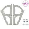 Cerniera per cassetti ribaltabile Vidaxxl 12 pz argento 235 x 155 x 30 mm ferro