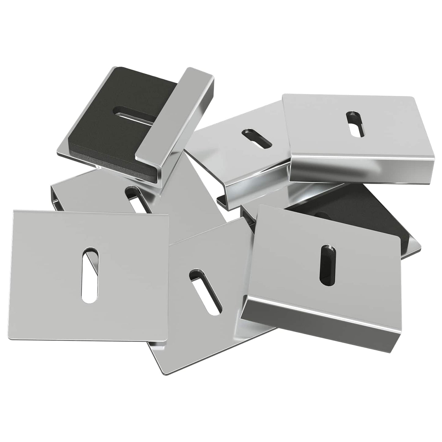 Vidaxl spiegel bevestigingsbeugel 2 pcs nikkel 35 x 30 x 8,3 mm staal