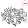 Staffa di montaggio per specchio Vidaxxl 340 pezzi nichel 35 x 30 x 8,3 mm