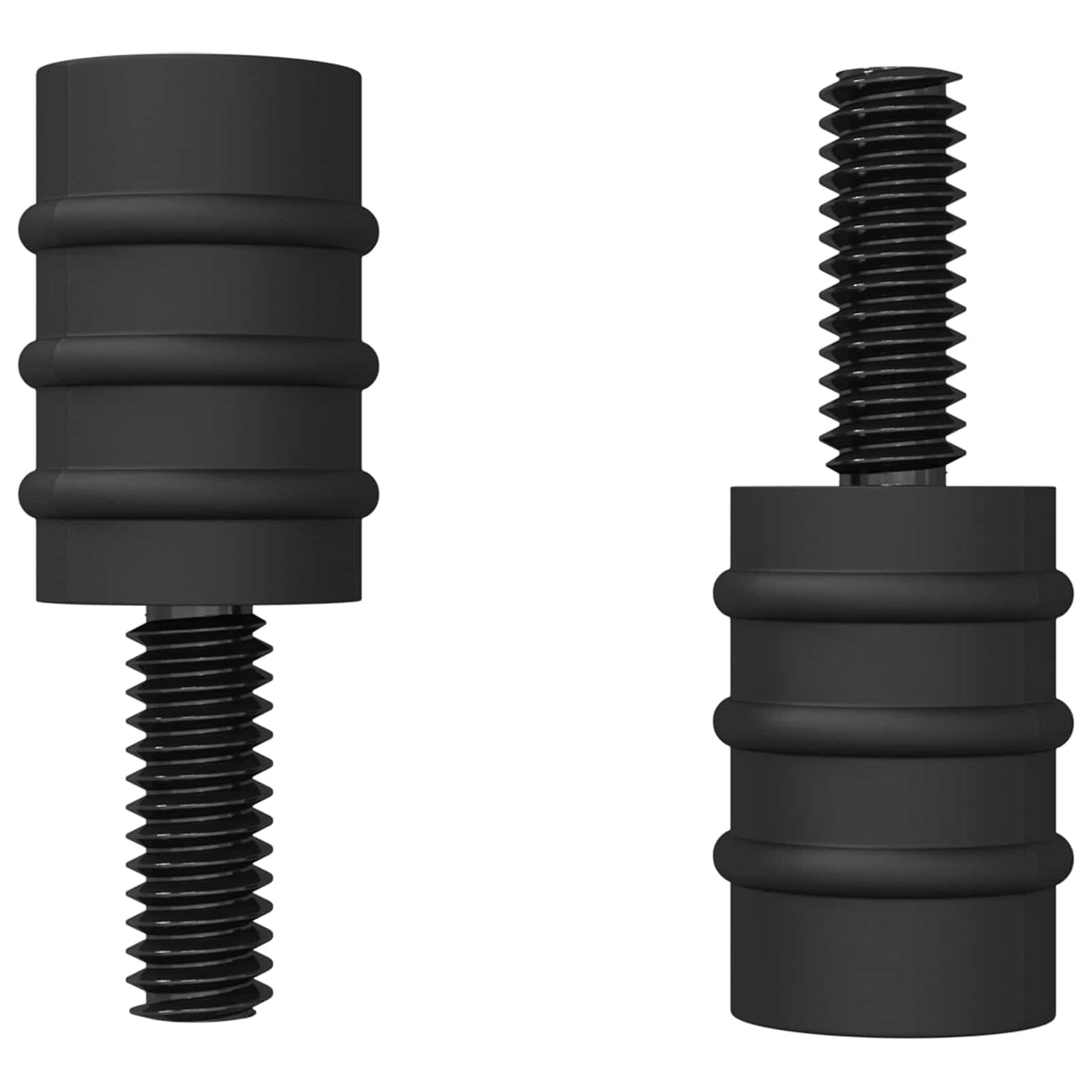 Vidaxl standoff schroef 2 pcs zwart m4 rubber en staal