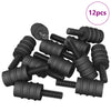 Vidaxl standoff schroef 12 pcs zwart m4 rubber en staal
