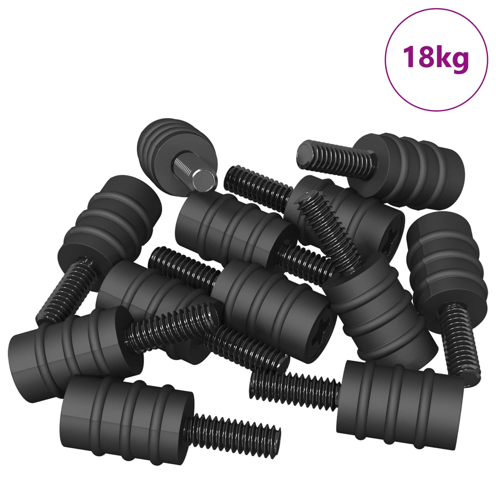 Vite distanziatrice VidaXL 4865 pezzi nera m4 in gomma e acciaio