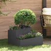Vidaxl tuin bloempot zwart 60 x 60 x 50 cm koudgewalst staal