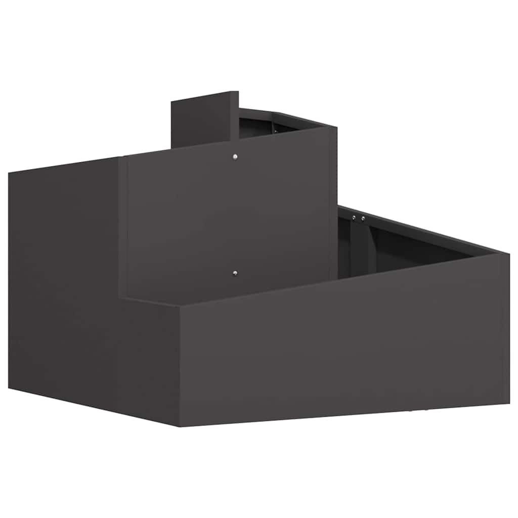 Vidaxl macetero de jardín negro 60 x 60 x 50 cm acero laminado en frío