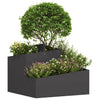 Vidaxl macetero de jardín negro 60 x 60 x 50 cm acero laminado en frío