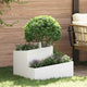 Vidaxl macetero de jardín blanco 60 x 60 x 50 cm acero laminado en frío