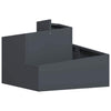 Vidaxl tuin bloempot antraciet 60 x 60 x 50 cm koudgewalst staal