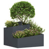 Vidaxl macetero de jardín antracita 60 x 60 x 50 cm acero laminado en frío