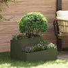 Vidaxl tuin bloempot olijf groen 60 x 60 x 50 cm koudgewalst staal