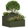 Vidaxl tuin bloempot olijf groen 60 x 60 x 50 cm koudgewalst staal
