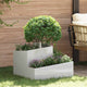 VidaXL macetero de jardín plateado 60 x 60 x 50 cm acero inoxidable