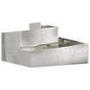 Vidaxl tuin bloempot zilver 60 x 60 x 50 cm roestvrij staal