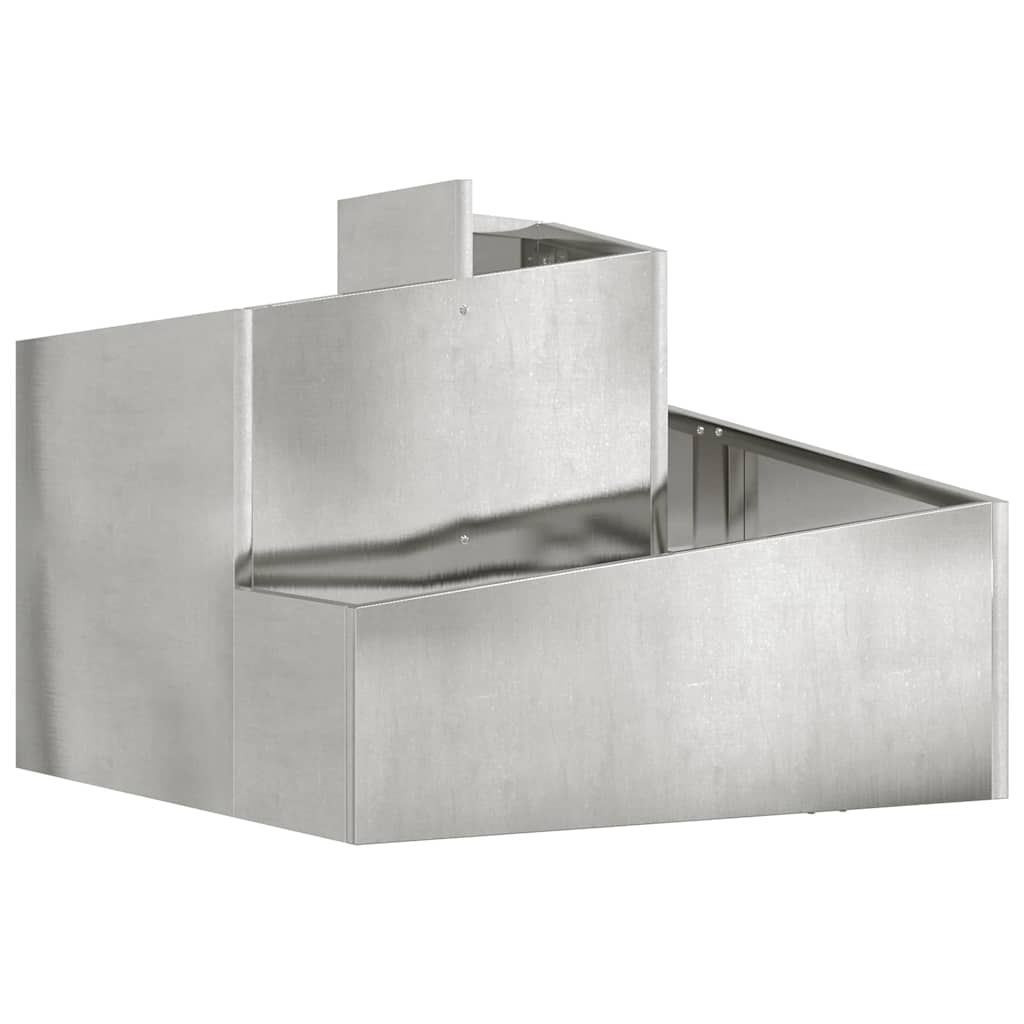 Vidaxl macetero de jardín plateado 60 x 60 x 50 cm acero galvanizado