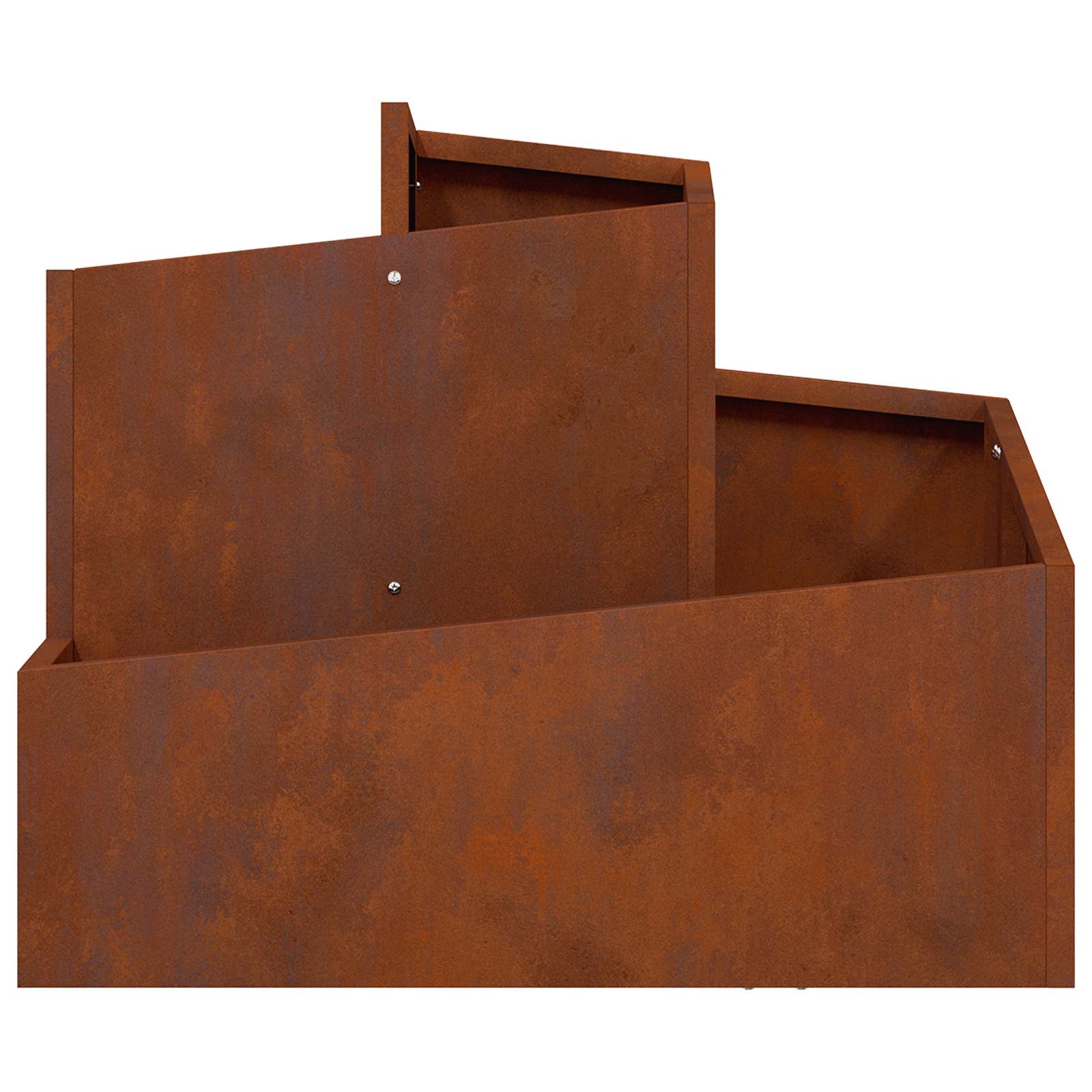 Vaso da fiori da giardino Vidaxl marrone 60 x 60 x 50 cm in acciaio corten