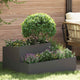 Vidaxl macetero de jardín negro 80 x 80 x 50 cm acero laminado en frío
