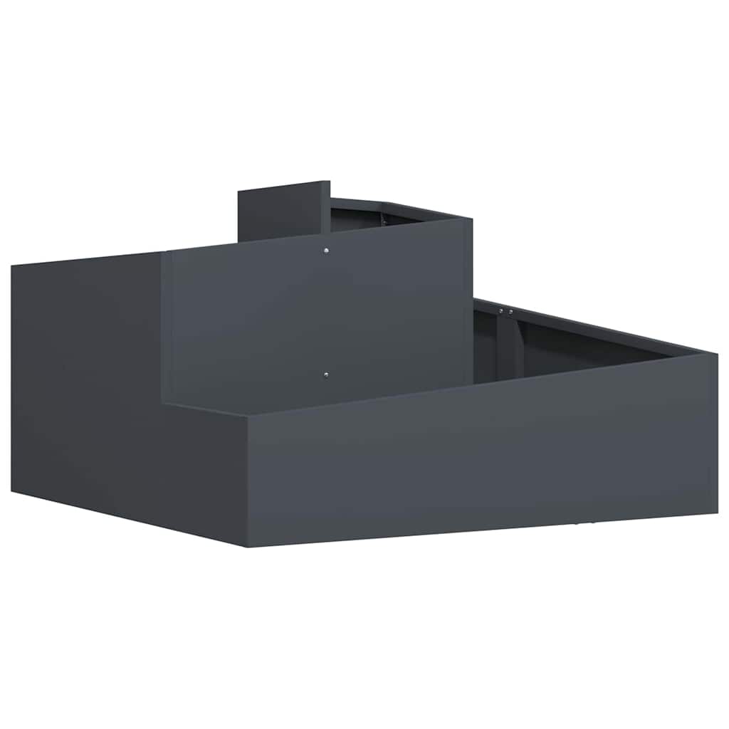 Vidaxl macetero de jardín antracita 80 x 80 x 50 cm acero laminado en frío