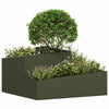 Vidaxl tuin bloempot olijf groen 80 x 80 x 50 cm koudgewalst staal