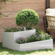 VidaXL macetero de jardín plateado 80 x 80 x 50 cm acero inoxidable