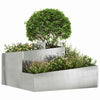 VidaXL macetero de jardín plateado 80 x 80 x 50 cm acero inoxidable