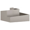 Vaso da fiori da giardino Vidaxl marrone 80 x 80 x 50 cm in acciaio corten