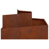 Vaso da fiori da giardino Vidaxl marrone 80 x 80 x 50 cm in acciaio corten