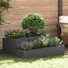 Vidaxl tuin bloempot zwart 100 x 100 x 50 cm koudgewalst staal
