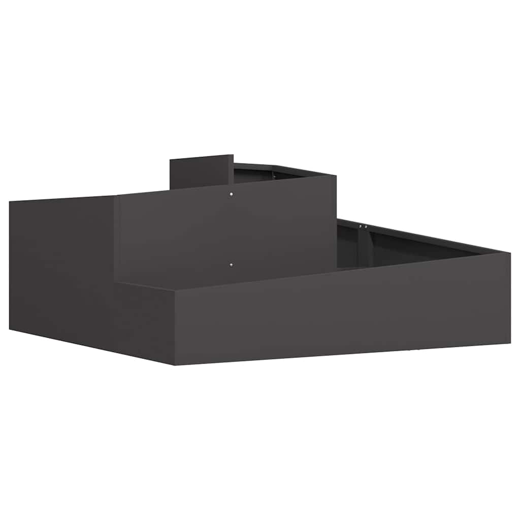 Vidaxl macetero de jardín negro 100 x 100 x 50 cm acero laminado en frío