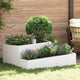 Vidaxl macetero de jardín blanco 100 x 100 x 50 cm acero laminado en frío