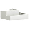 Vaso da fiori da giardino Vidaxl bianco 100 x 100 x 50 cm in acciaio laminato a freddo