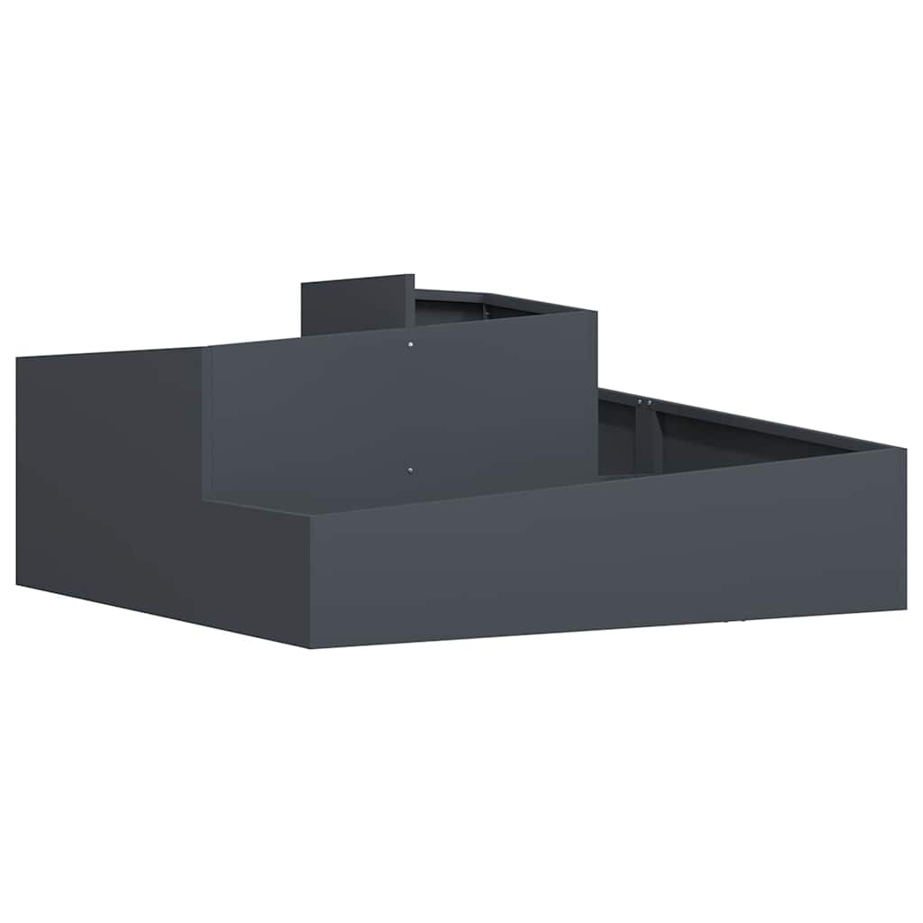 Vidaxl macetero de jardín antracita 100 x 100 x 50 cm acero laminado en frío