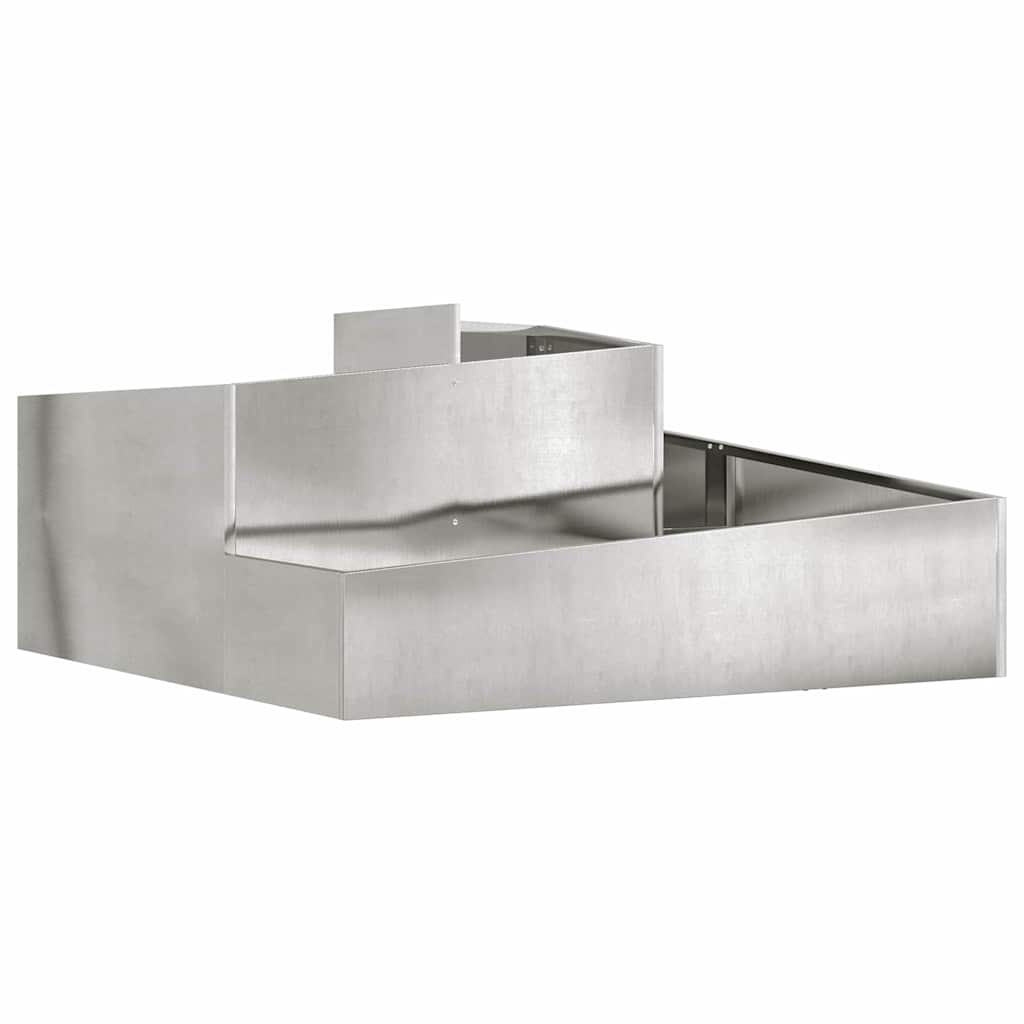 Vidaxx macetero de jardín plateado 100 x 100 x 50 cm acero inoxidable