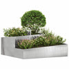 Vidaxl tuin bloempot zilver 100 x 100 x 50 cm roestvrij staal