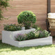 Vidaxl macetero de jardín plateado 100 x 100 x 50 cm acero galvanizado