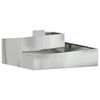 Vidaxl tuin bloempot zilver 100 x 100 x 50 cm gegalvaniseerd staal