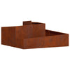 Vidaxl tuin bloempot bruin 100 x 100 x 50 cm cortenstaal
