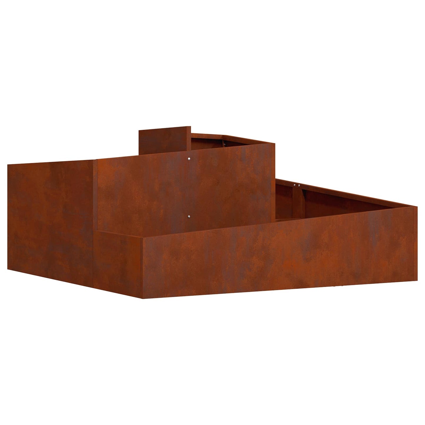 Vidaxl tuin bloempot bruin 100 x 100 x 50 cm cortenstaal