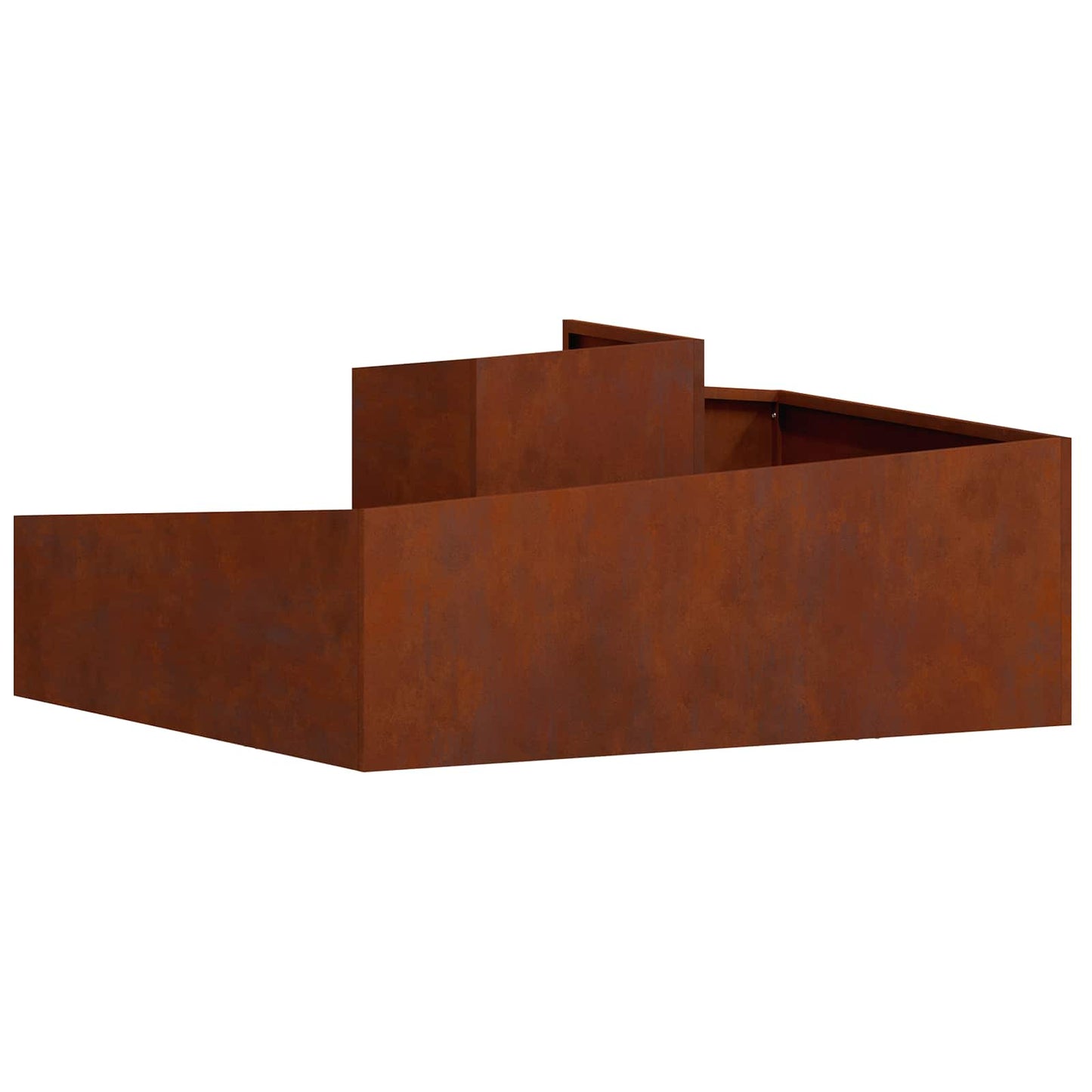 Vidaxl tuin bloempot bruin 100 x 100 x 50 cm cortenstaal