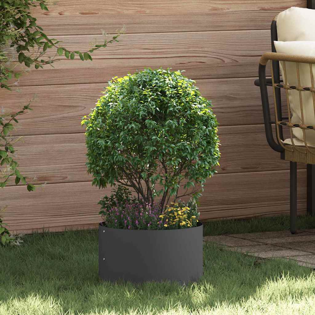Vidaxx anillo para plantas negro 30 x 30 x 20 cm acero laminado en frío