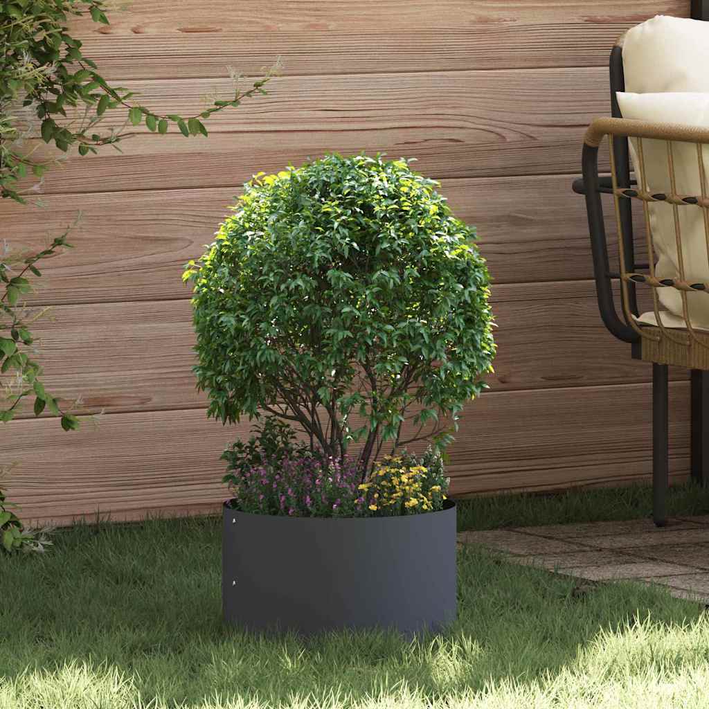 Vidaxl anillo para plantas 5 piezas antracita 30 x 30 x 20 cm acero laminado en frío