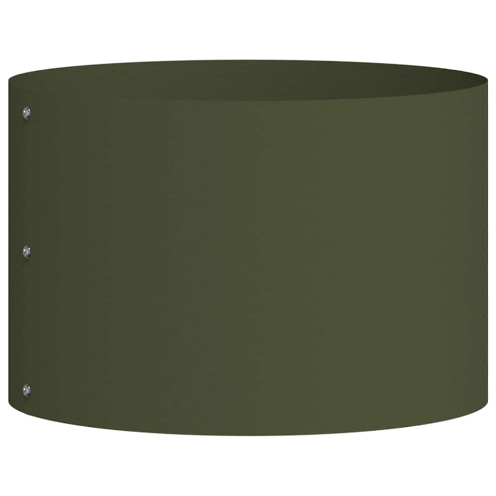 Vidaxxl aro para plantas verde oliva 30 x 30 x 20 cm acero laminado en frío