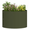 Anello per piante Vidaxxl 5 pezzi verde oliva 30 x 30 x 20 cm in acciaio laminato a freddo