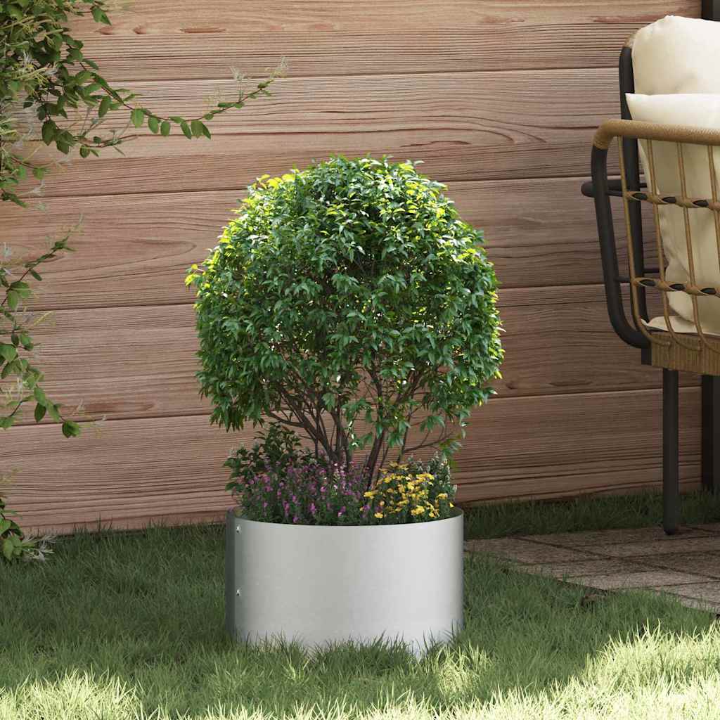 Vidaxl plantenring zilver 30 x 30 x 20 cm gegalvaniseerd staal