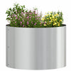 Vidaxl plantenring zilver 30 x 30 x 20 cm gegalvaniseerd staal