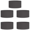 Vidaxxl anillo para plantas 5 piezas negro 40 x 40 x 20 cm acero laminado en frío