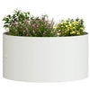 Anello per piante VidaXL 5 pezzi bianco 40 x 40 x 20 cm in acciaio laminato a freddo